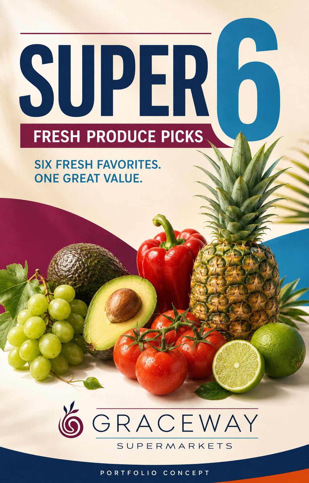 Super 6 Fresh Produce Picks campaign design